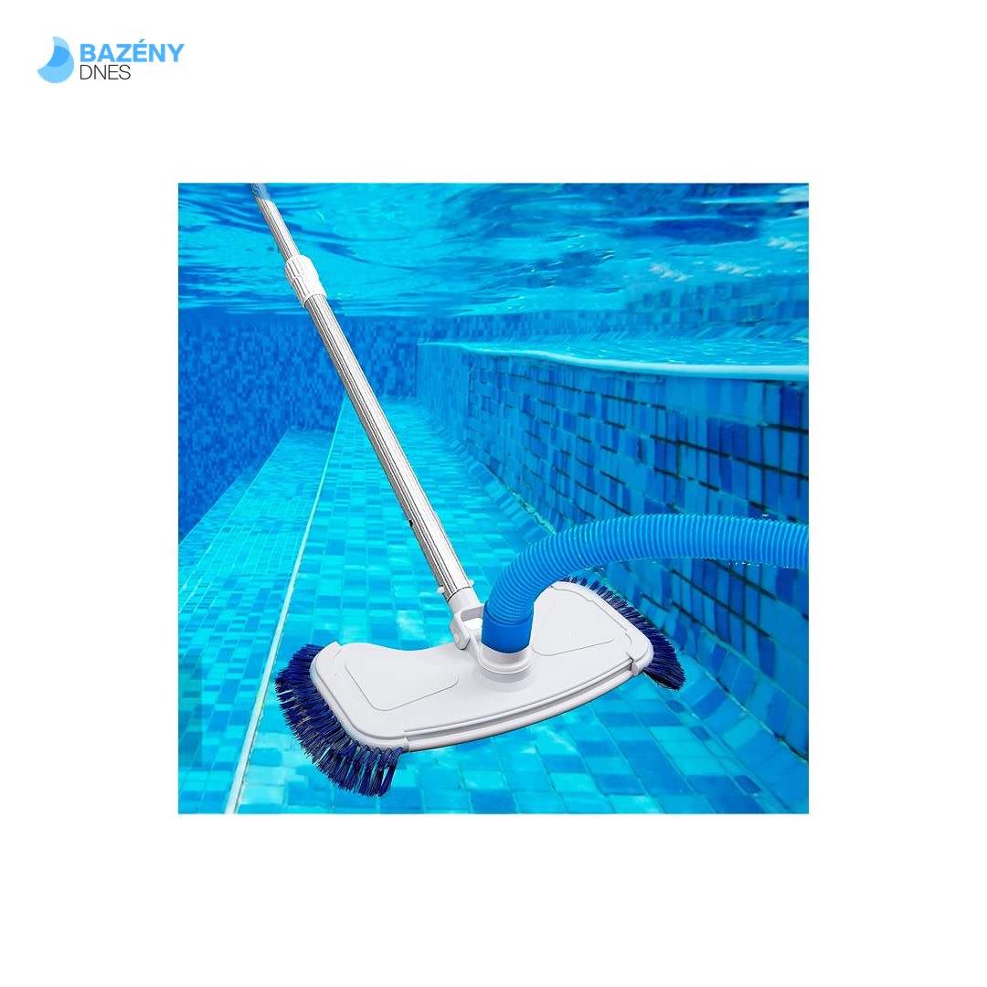 Bazénový vysavač ruční deluxe s kartáči na tyč