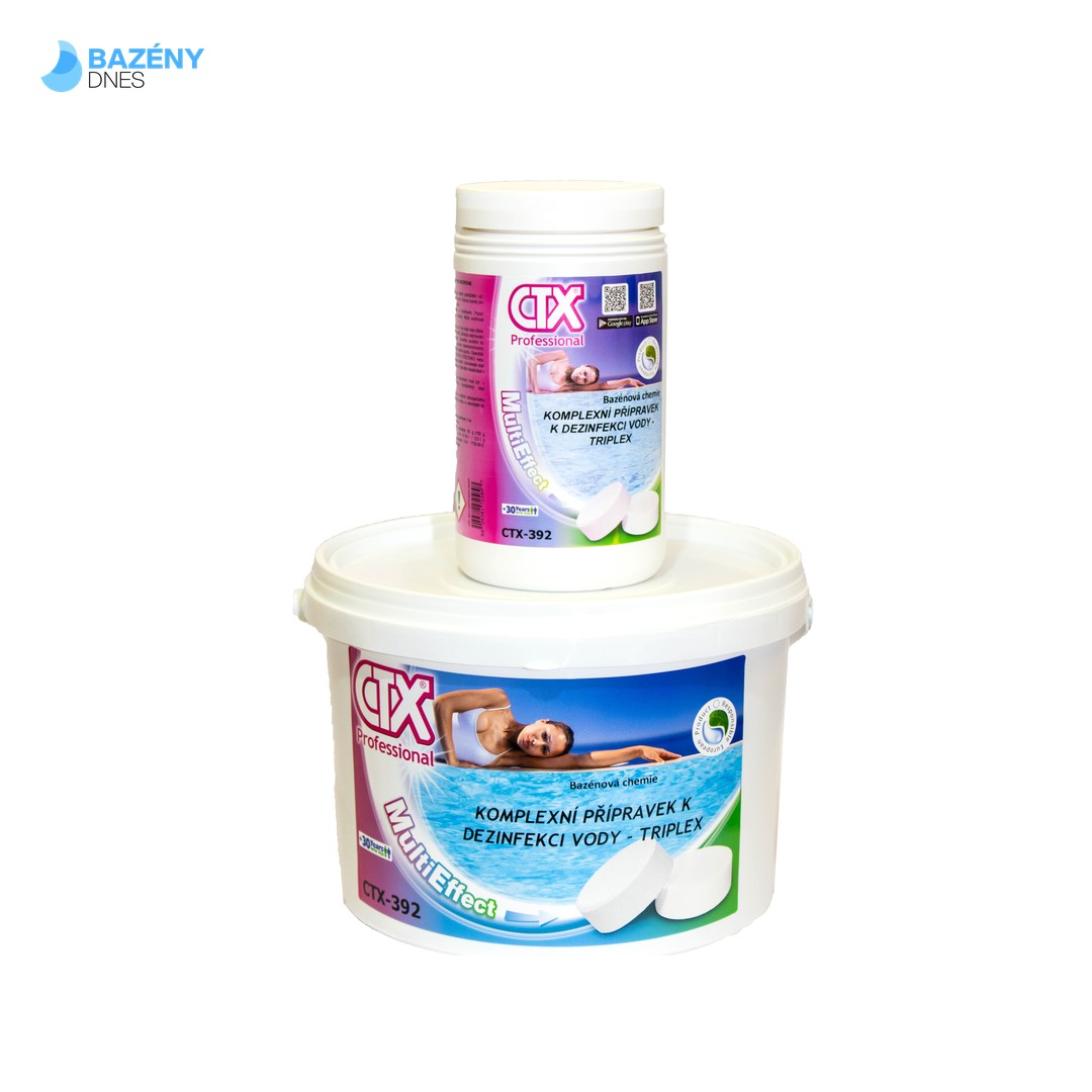 CTX - 392 TRIPLEX 3v1 (chlór, flokulant, algicid) 200g tablety 1 kg