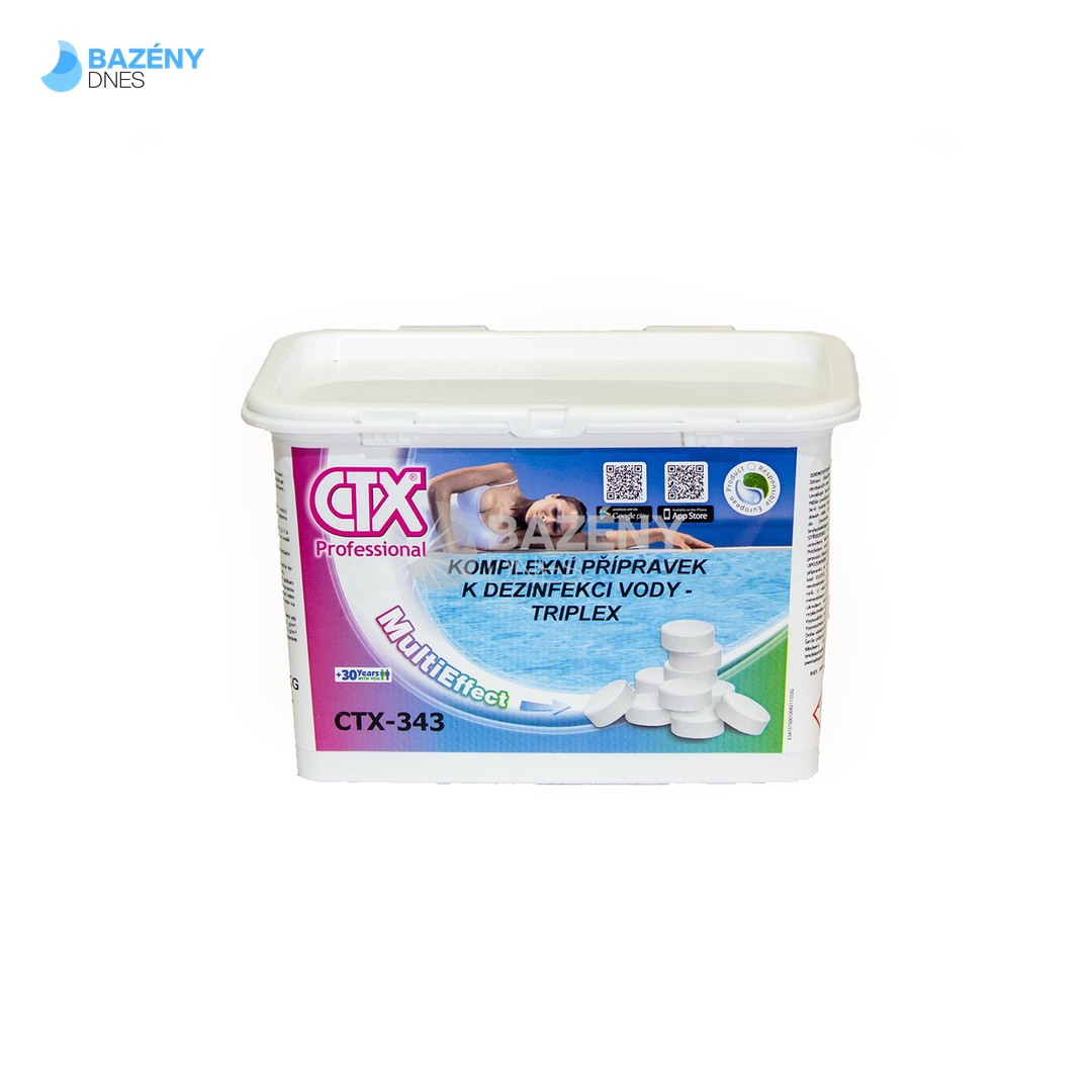CTX - 343 TRIPLEX 3v1 (chlór, flokulant, algicid) 20g tablety 5 kg