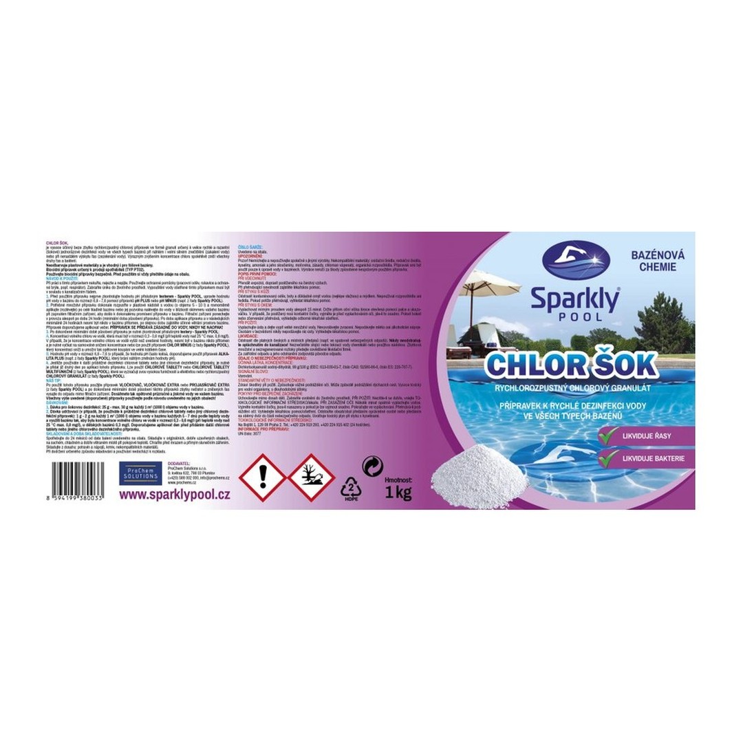 Sparkly pool chlor šok 1kg 3