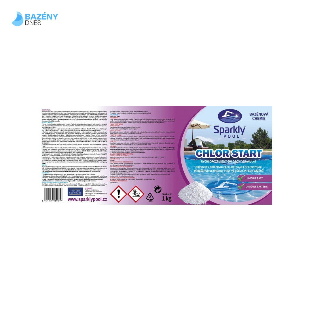 Sparkly Pool Chlor start 1Kg 3