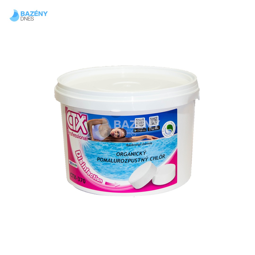 CTX - 370 pomalurozpustný chlór organický 200 g tablety 5 kg