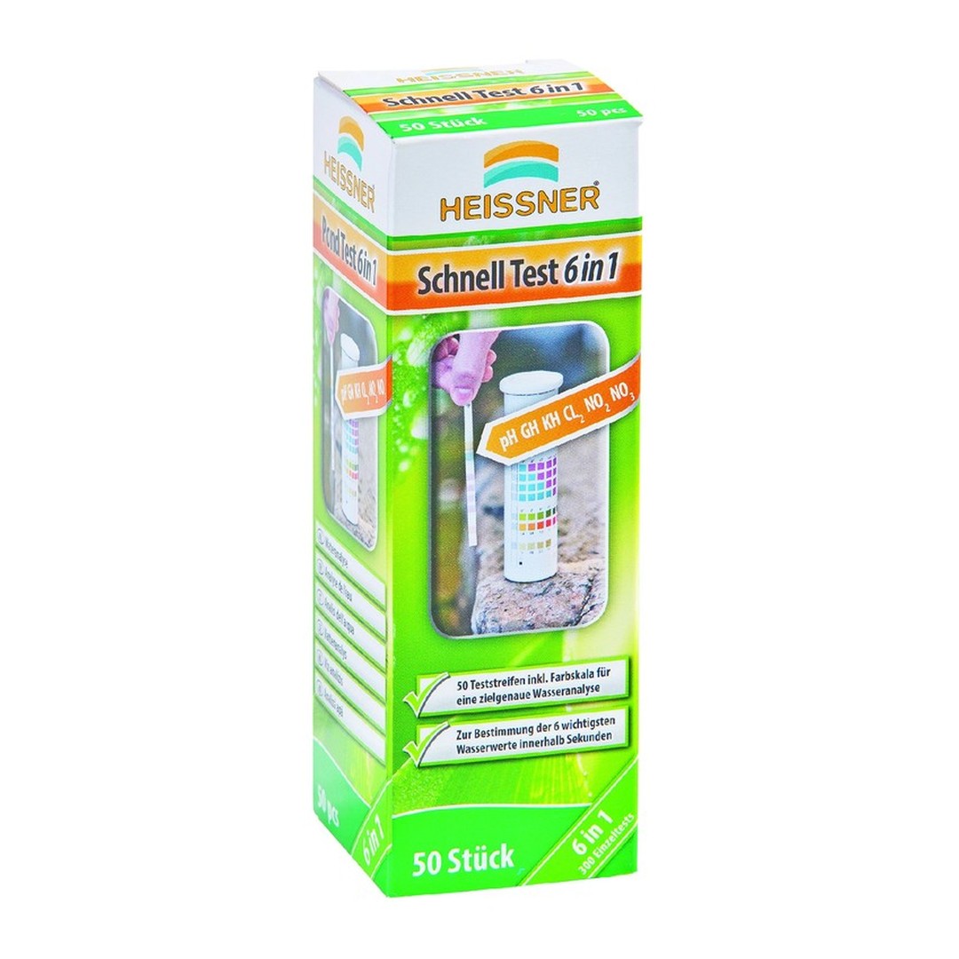 Heissner testovací proužky 6 v 1, 50 proužků pro zjištění hodnot vody TZ791 - 00