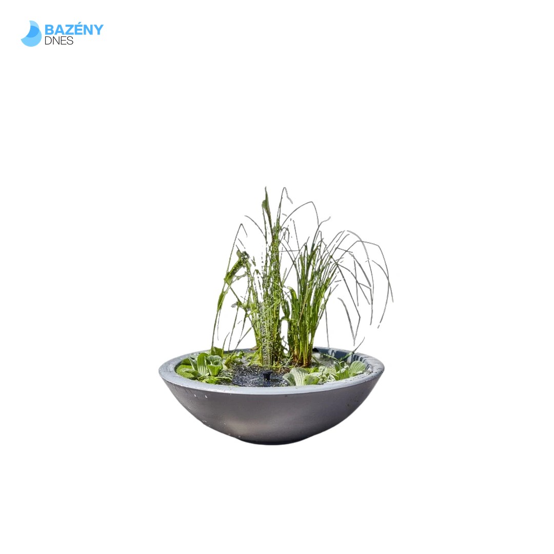 Heissner Lotusgarden - solární mini jezírko, 58 x 19 cm, antracit 015213 - 03 - SL