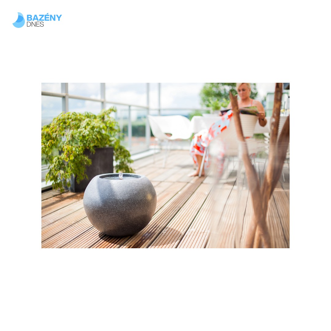 Fontána Heissner BALL LED malá, antrazit 016607 - 03