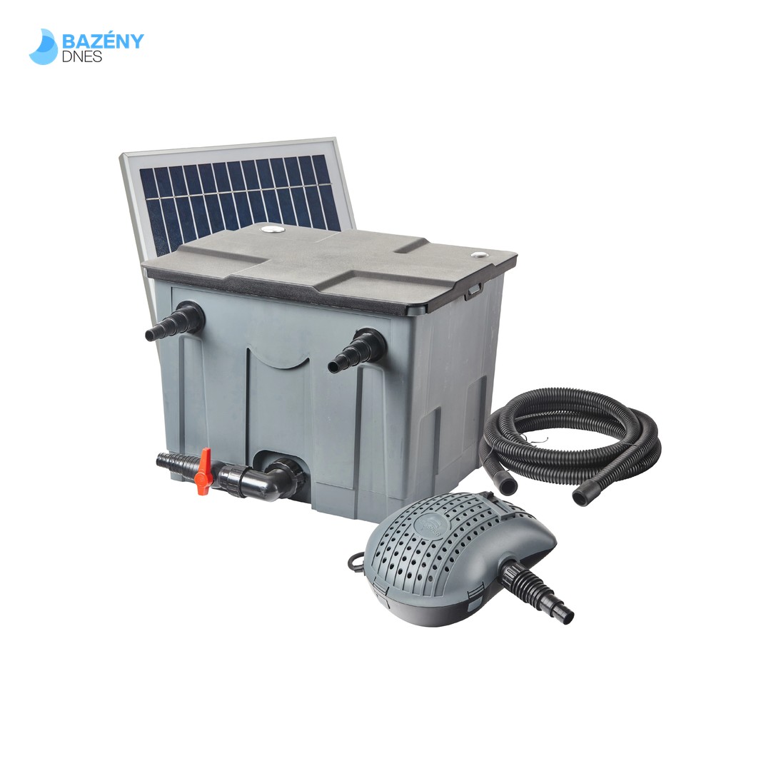 Heissner sada solární průtokové filtrace s čerpadlem 3500 l/h do 8 m3, vč. 2 x 20W solární moduly SF8000 - 00