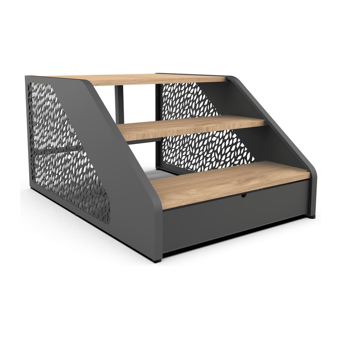 Schůdky Poolex Wood - hnědá