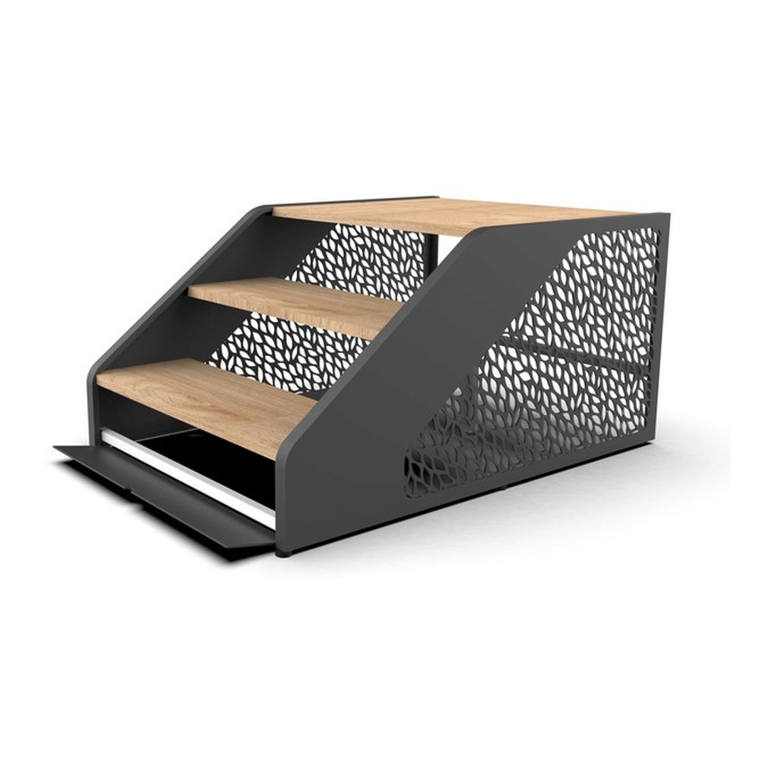 Schůdky Poolex Wood - hnědá 4