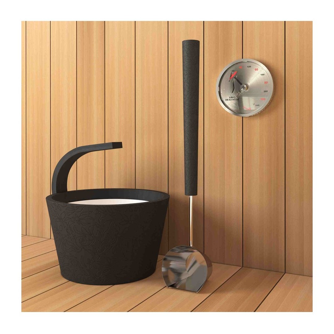 Saunová naběračka Deluxe - Černá/Nerez 2