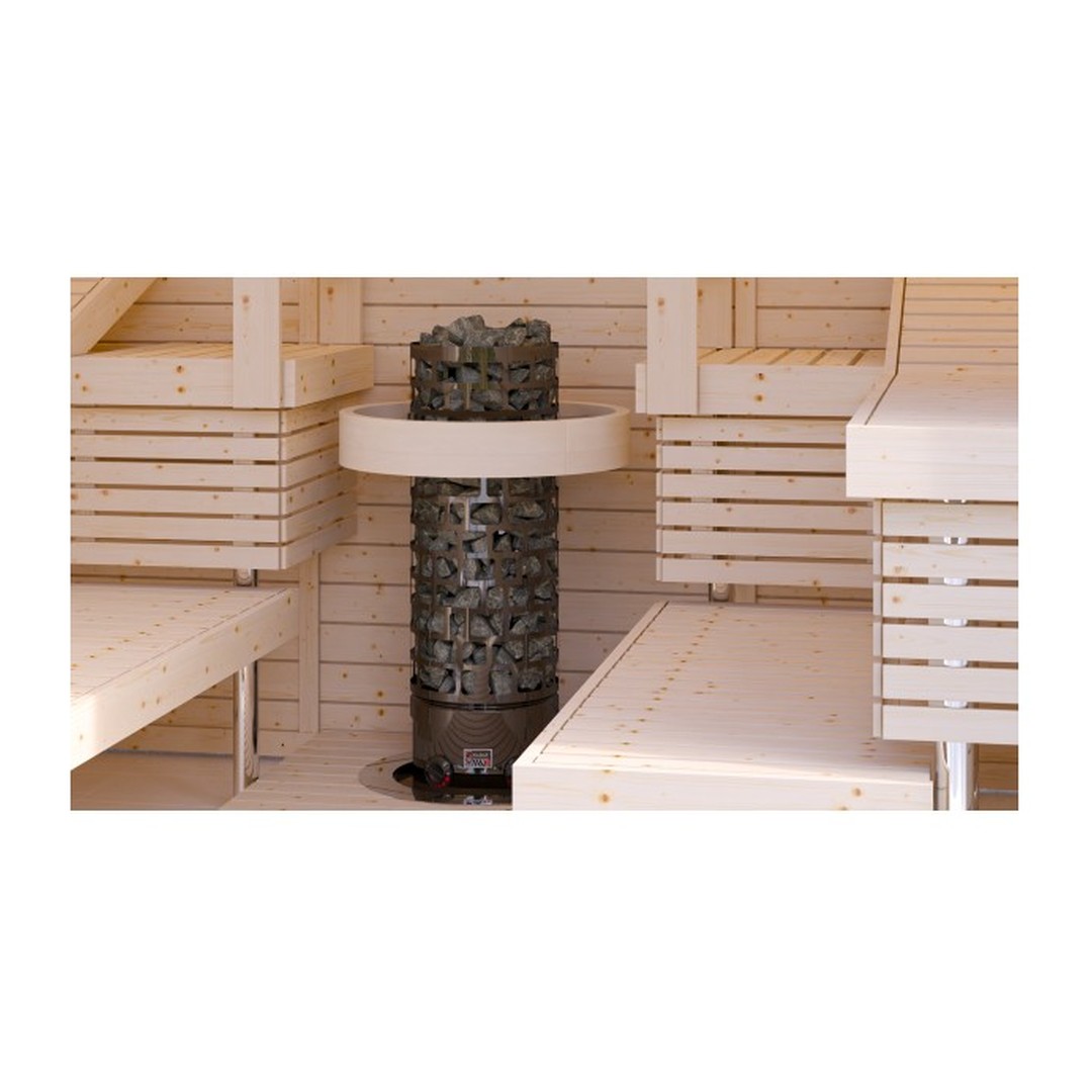 Saunová kamna ARIES 9 kW (včetně integrovaného ovladače) - ČERNÁ 2