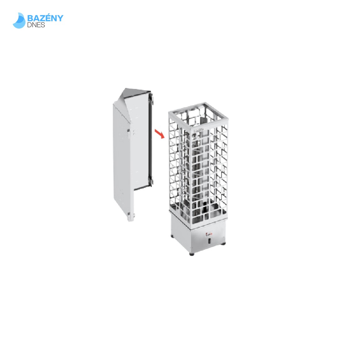 Ochranný štít na saunová kamna CUBOS - rohová