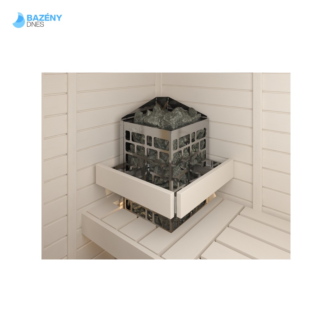 Ochranný rám na saunová kamna CUBOS - rohová (Aspen) 2