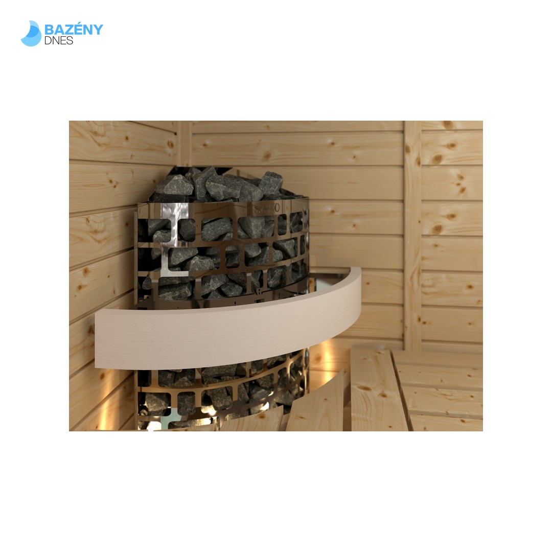 Ochranný rám na saunová kamna ARIES - rohová (Aspen) 2