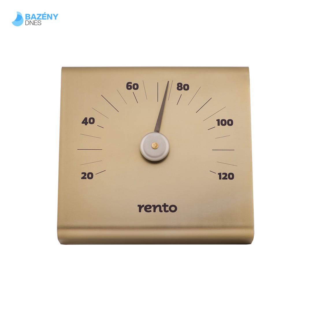 RENTO Teploměr do sauny AL - šampáň