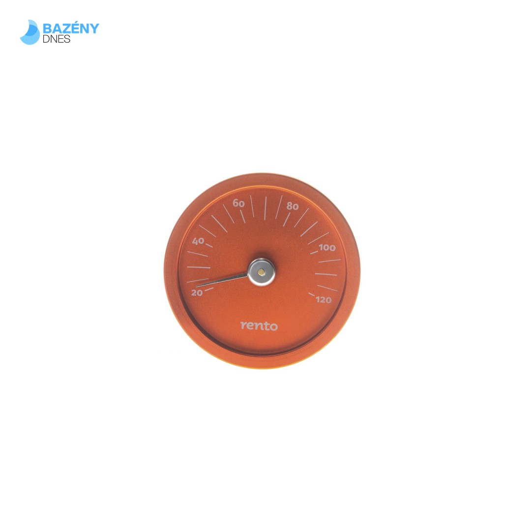 RENTO Teploměr do sauny kulatý - oranžová