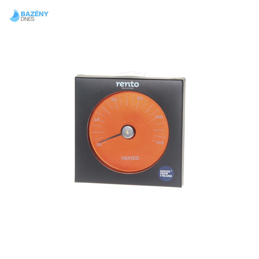 RENTO Teploměr do sauny kulatý - oranžová 2