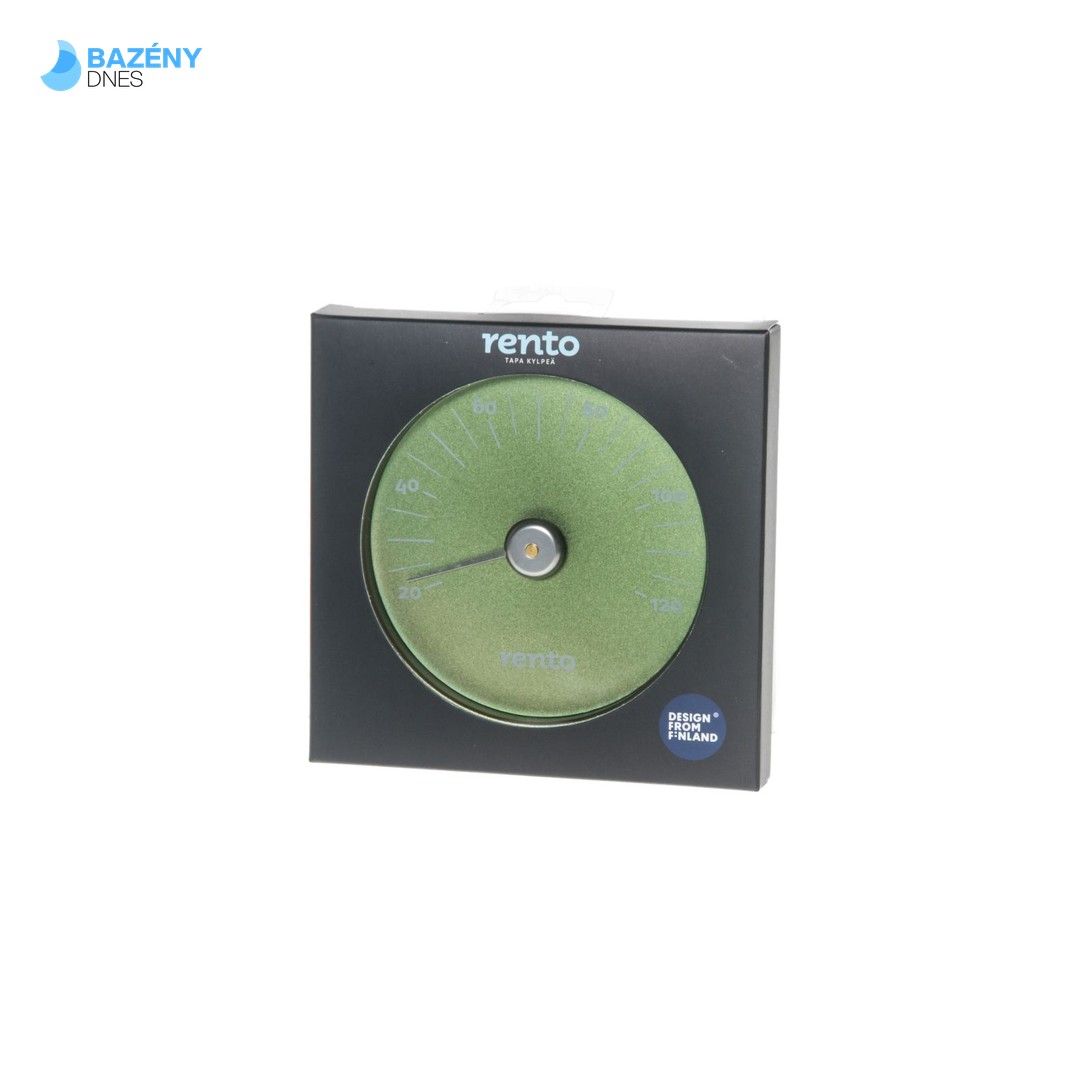 RENTO Teploměr do sauny kulatý - břízově zelená 2