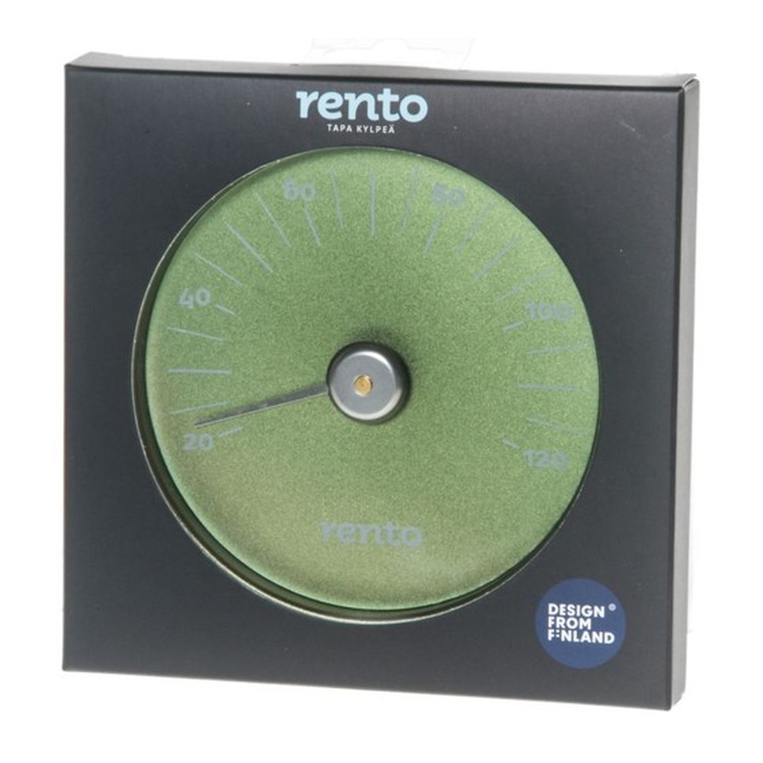 RENTO Teploměr do sauny kulatý - břízově zelená 2