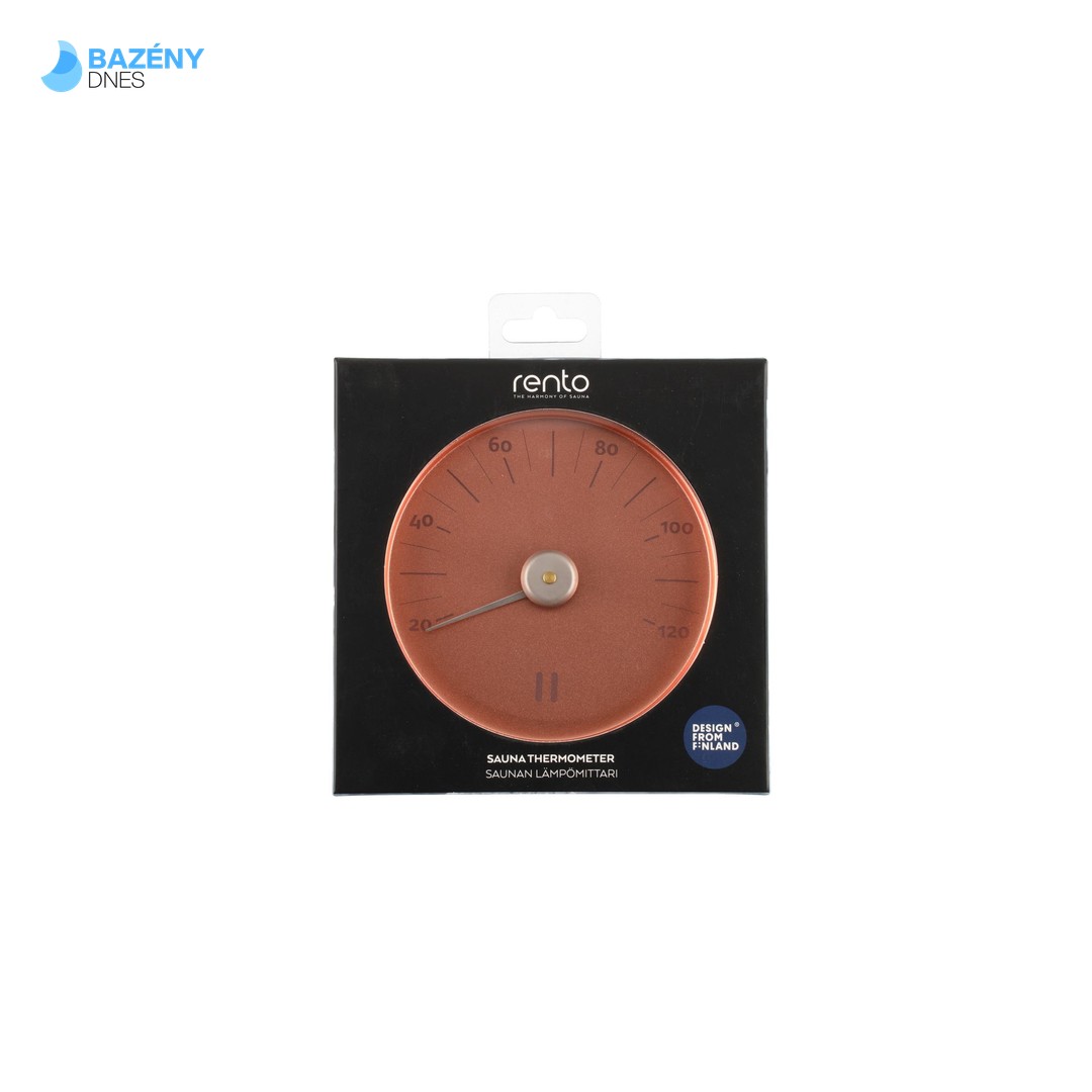 RENTO Teploměr do sauny kulatý - COPPER (měďený) 2