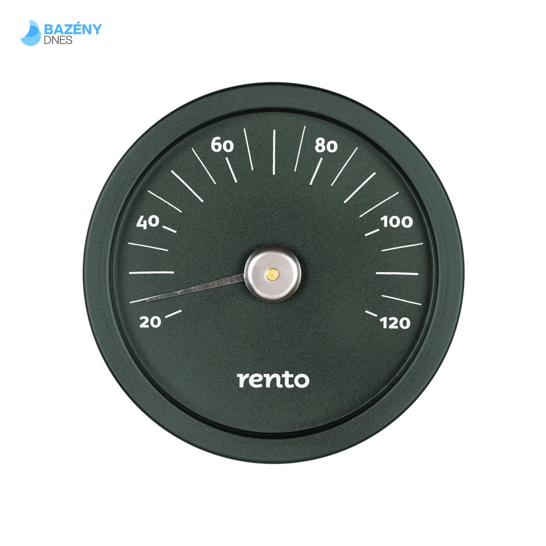 RENTO Teploměr do sauny kulatý - JUNIPER (tm.zelený)