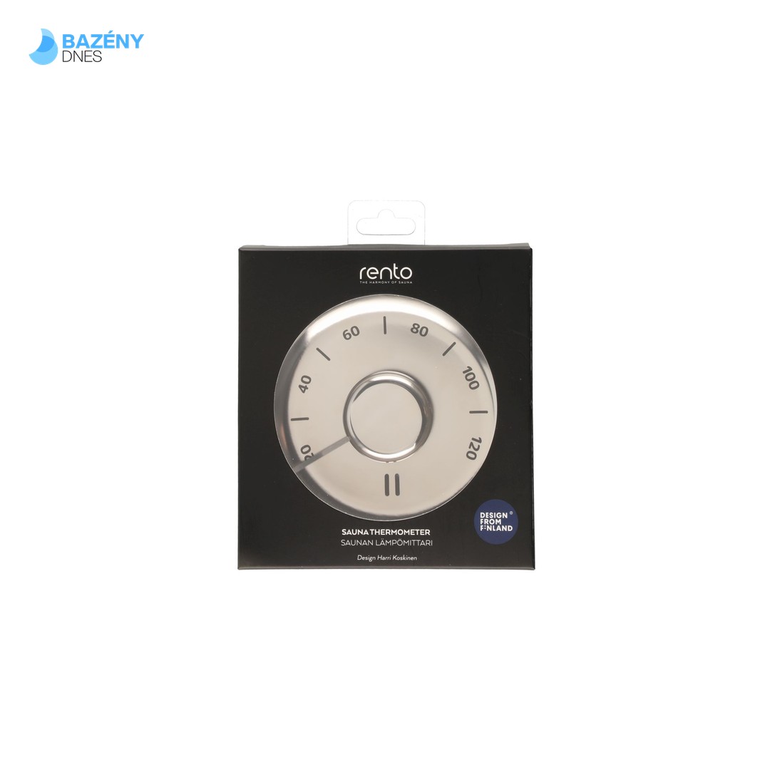 RENTO Teploměr do sauny kulatý - ocelový 2