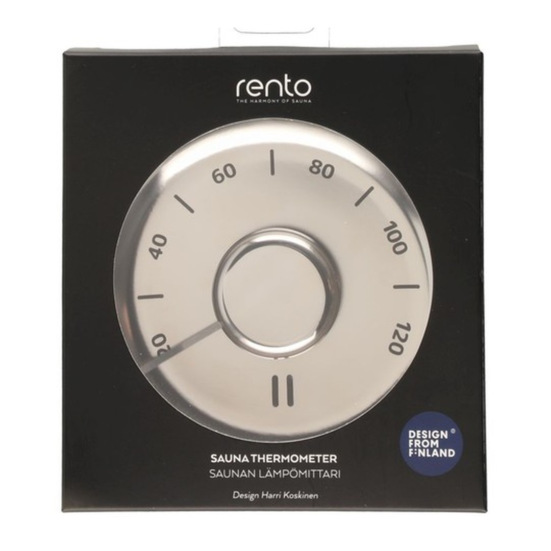 RENTO Teploměr do sauny kulatý - ocelový 2
