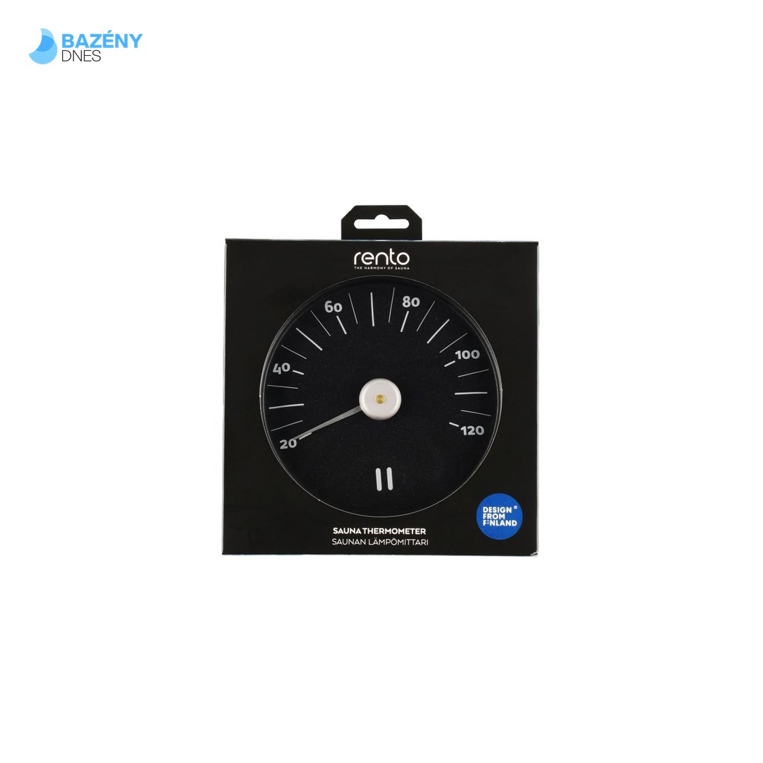 RENTO Teploměr do sauny kulatý - ČERNÝ 2