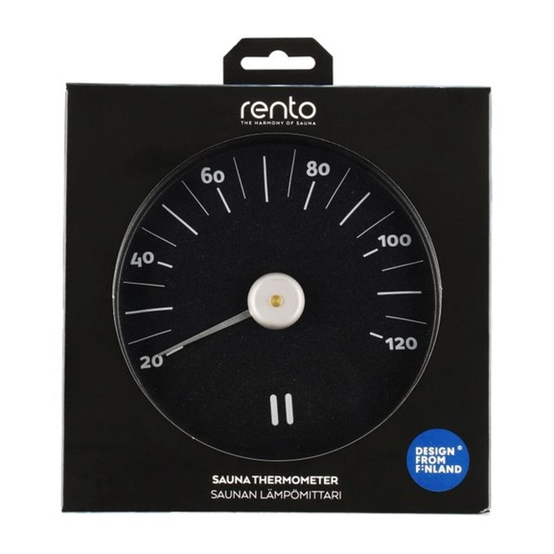 RENTO Teploměr do sauny kulatý - ČERNÝ 2