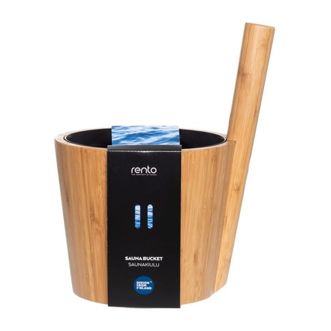 RENTO Saunový kbelík bambus s černou výplní, 5l 2