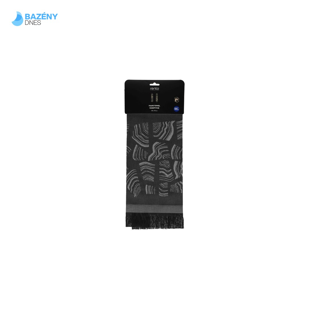 RENTO Ručník černý, 50x70cm