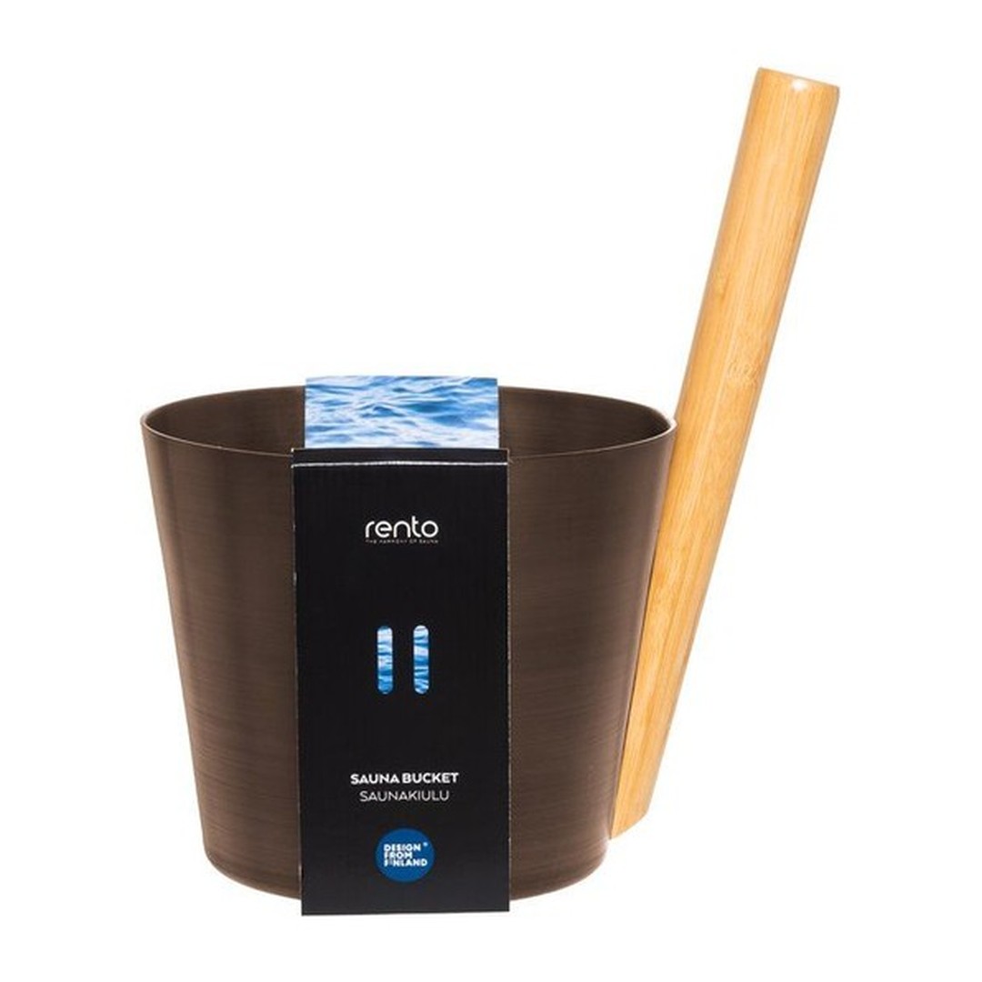 RENTO Saunový kbelík AL 5l - dehtově hnědá 3