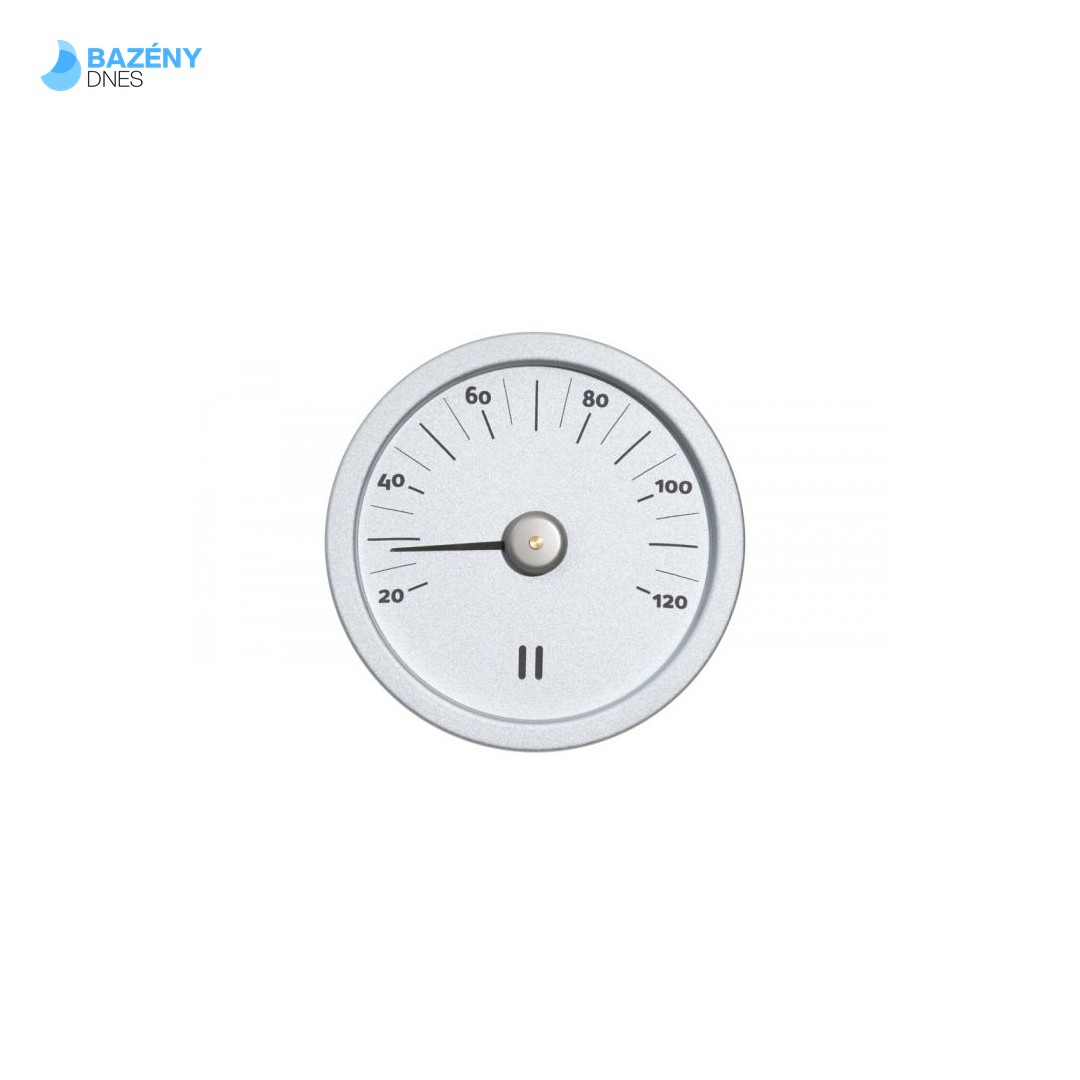 RENTO Teploměr do sauny kulatý - přírodní hliník