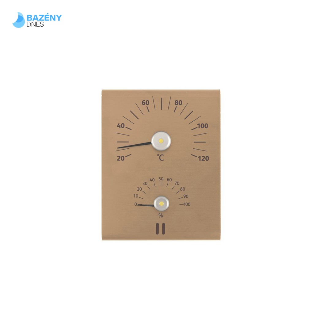 RENTO Teploměr a vlhkoměr AL - šampáň