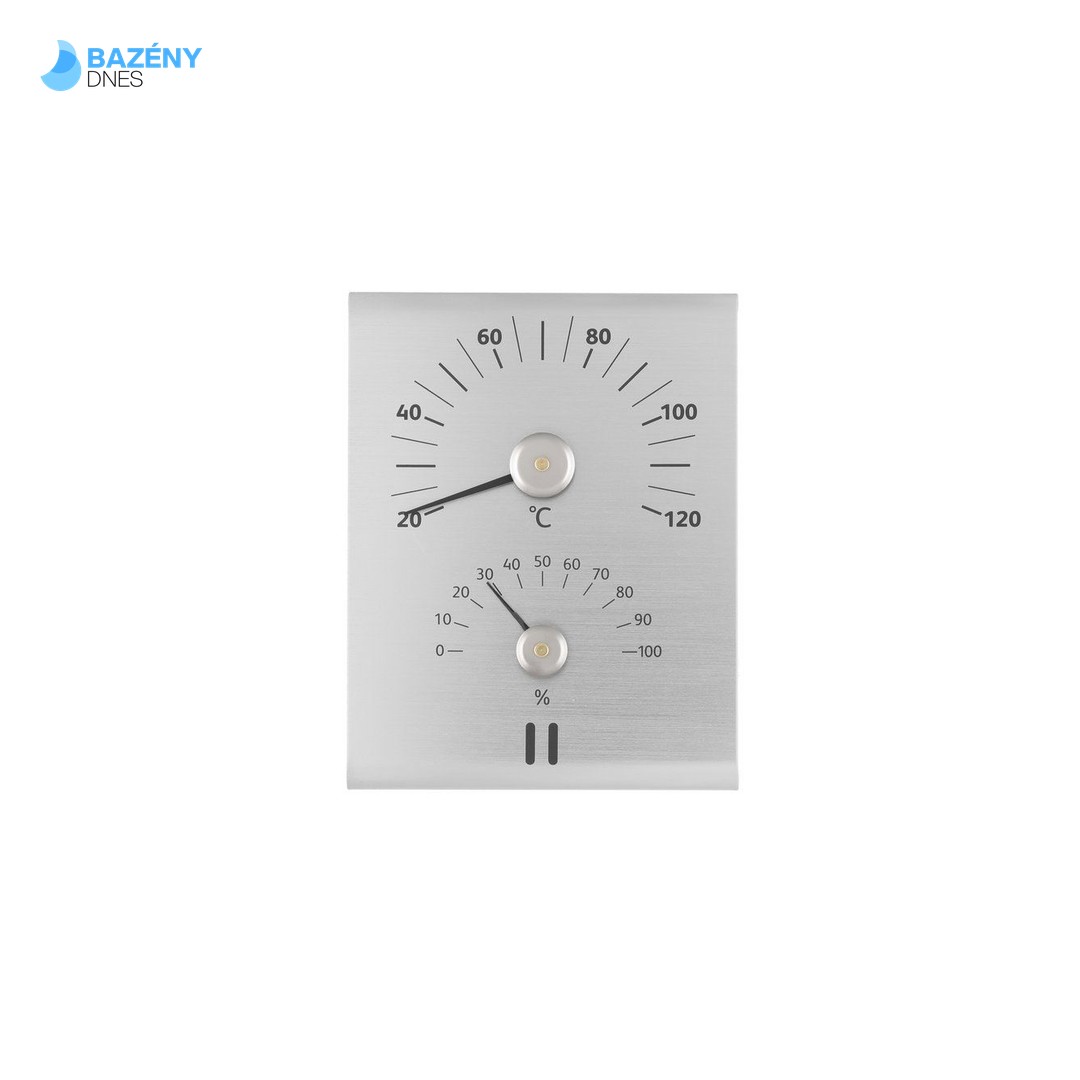 RENTO Teploměr a vlhkoměr AL - přírodní