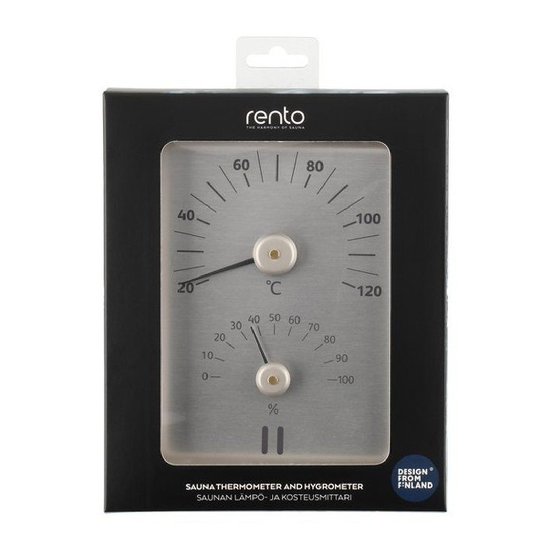 RENTO Teploměr a vlhkoměr AL - přírodní 2