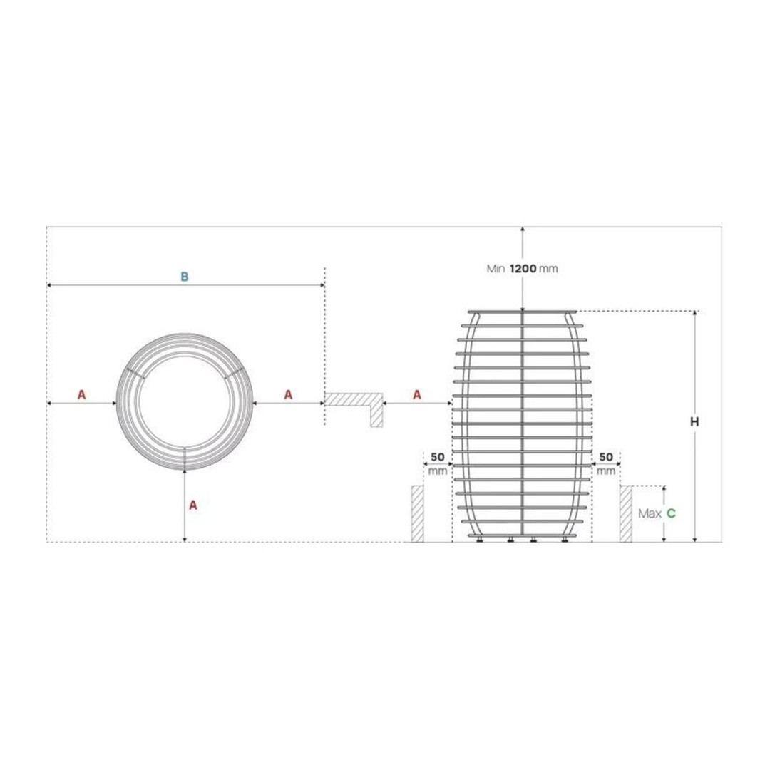 Saunová kamna HIVE Mini 9kW (nutno dokoupit ovládací panel s WIFI) 2