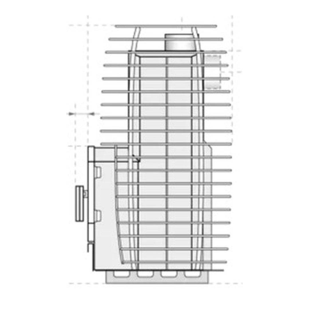 Saunová kamna HIVE FLOW Mini 9kW na tuhá paliva 7