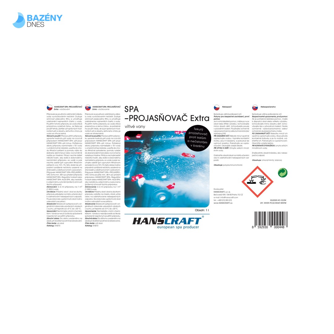 HANSCRAFT SPA - PROJASŇOVAČ Extra - 1 l 2