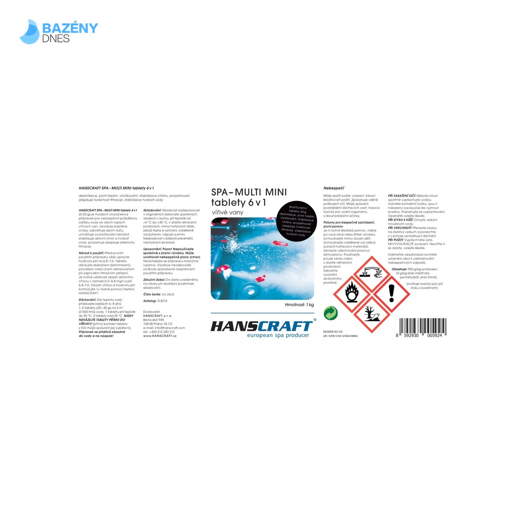 HANSCRAFT SPA - MULTI MINI tablety 6v1 - 1 kg 2