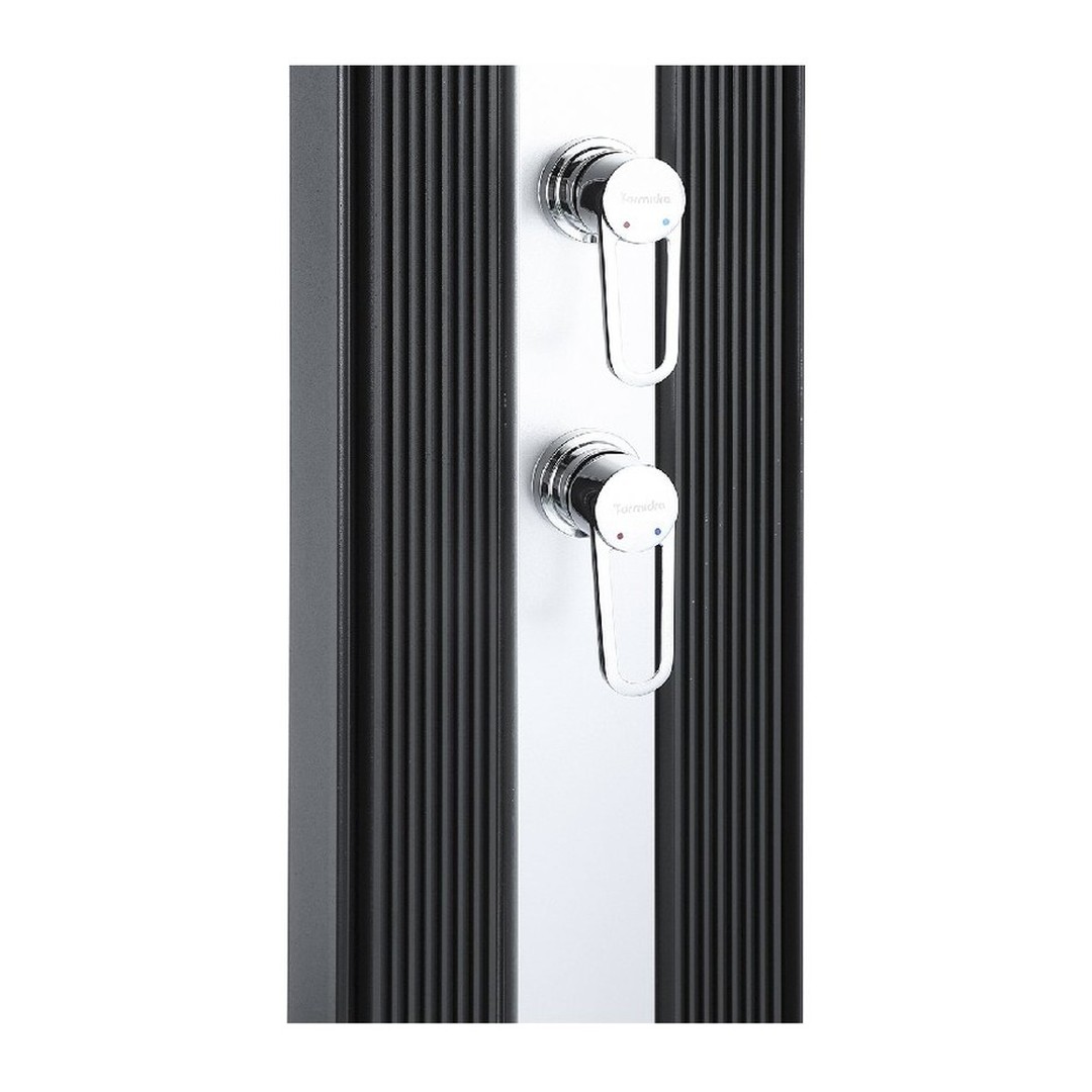 Solární sprcha s ruční sprchou DADA antracit/inox 9