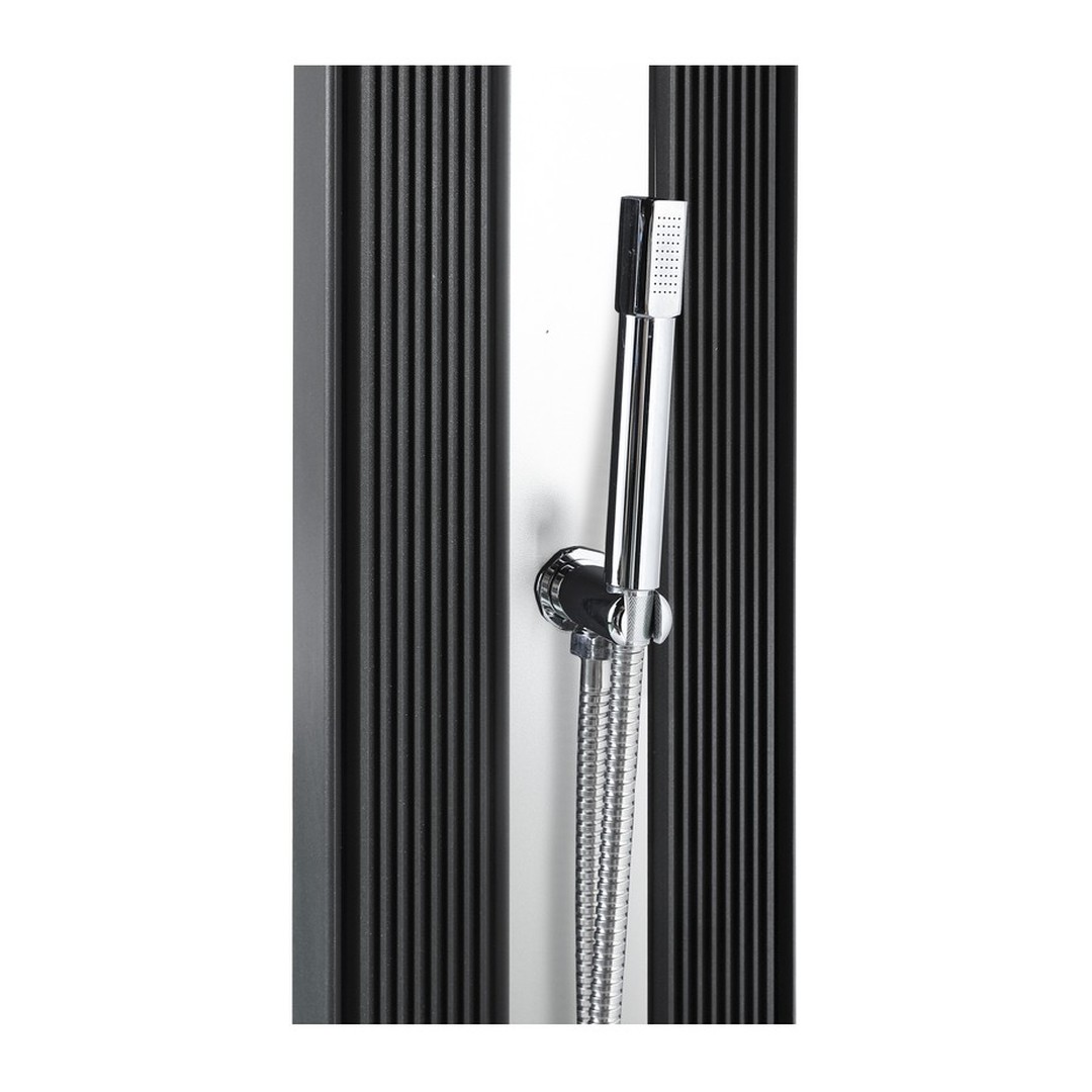 Solární sprcha s ruční sprchou DADA CURVE antracit/inox 4