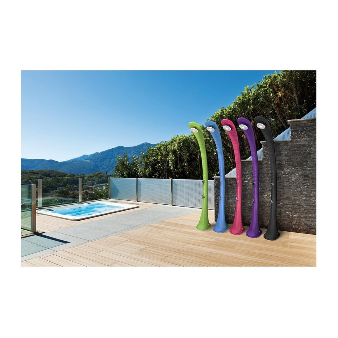 Solární sprcha s oplachem nohou COBRA černá 3