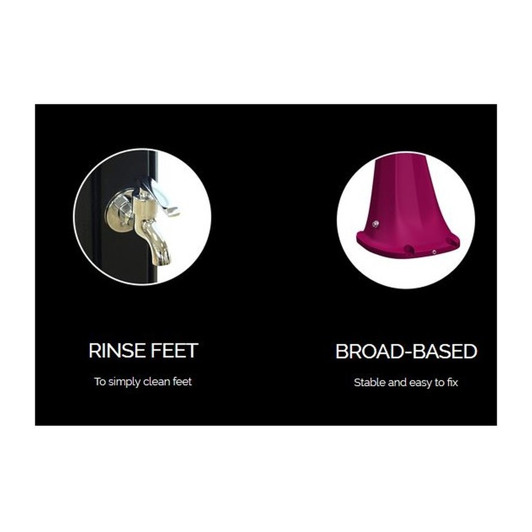 Solární sprcha s oplachem nohou COBRA černá 5