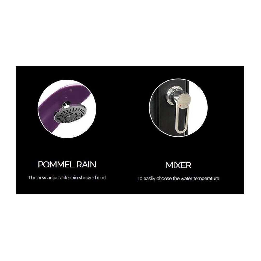 Solární sprcha s oplachem nohou COBRA modrá 8