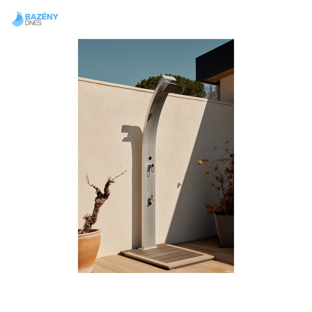 Venkovní sprchový rošt - Tmavě kávová barva 3