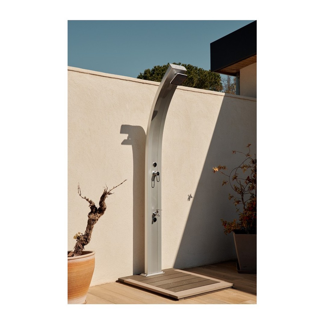 Venkovní sprchový rošt - Tmavě kávová barva 3