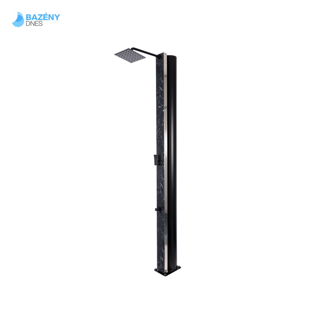 Solární sprcha ATLAS ČERNÉ ZRCADLO s oplachem nohou 2