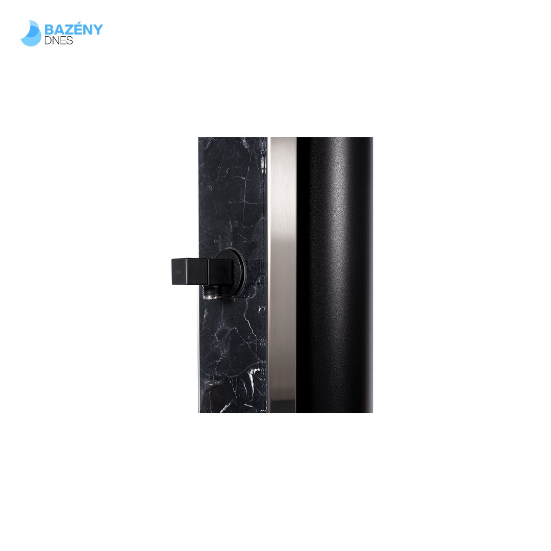 Solární sprcha ATLAS ČERNÉ ZRCADLO s oplachem nohou 4