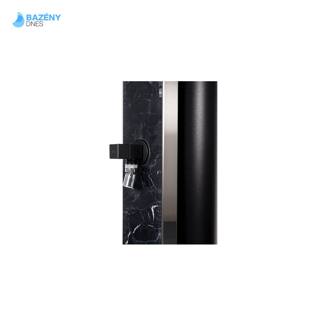 Solární sprcha ATLAS ČERNÉ ZRCADLO s oplachem nohou 5