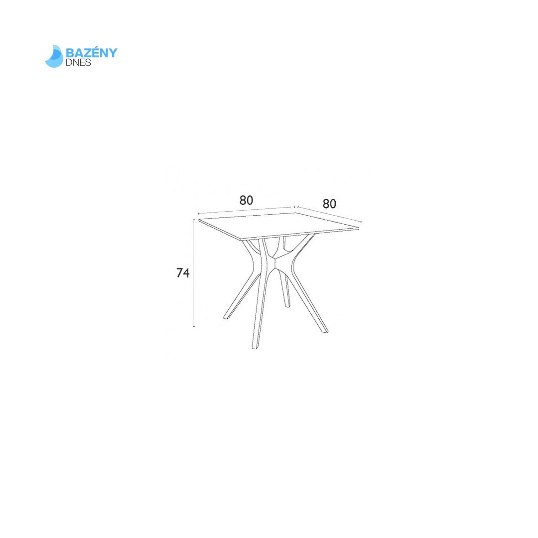 SIESTA EXCLUSIVE; Stůl IBIZA 80 hnědý 4